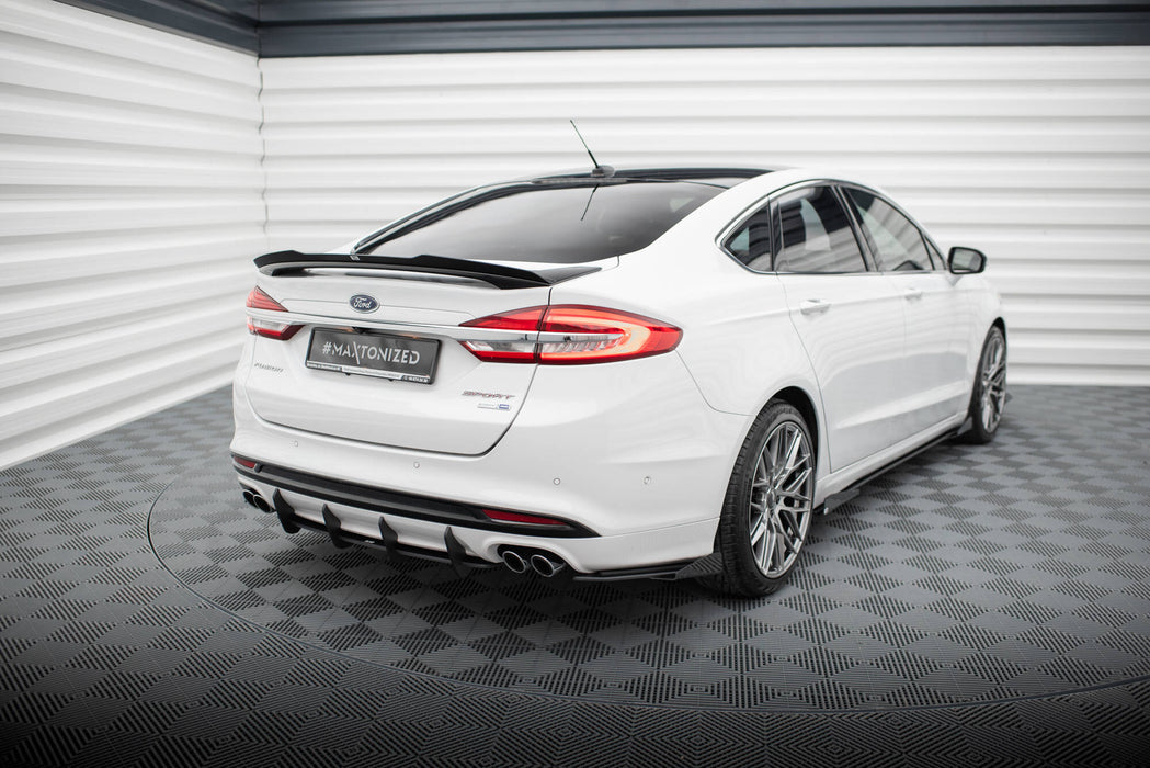 Maxton Design Street Pro Rear Side Splitters + Flaps Ford Mondeo Sport Mk5 Facelift / Fusion Sport Mk2 Facelift