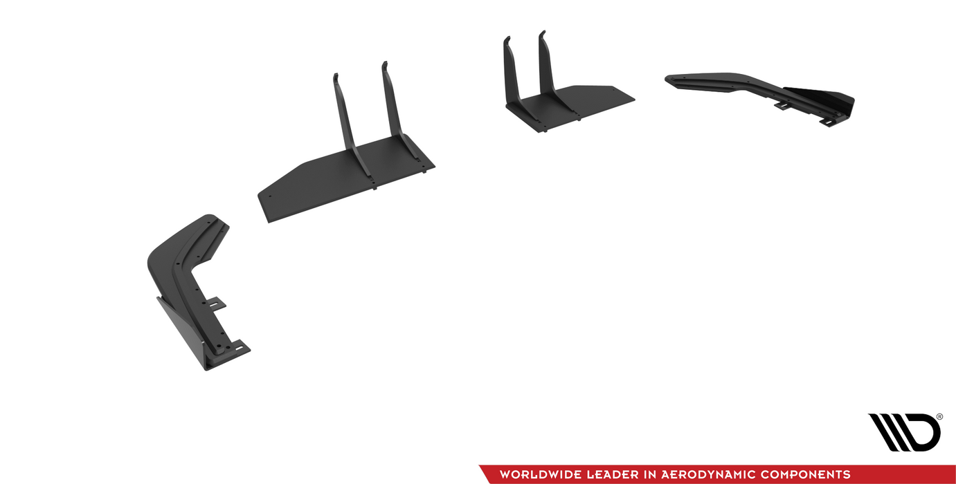 Maxton Design Street Pro Rear Side Splitters + Flaps Honda Civic Type-R Mk 11