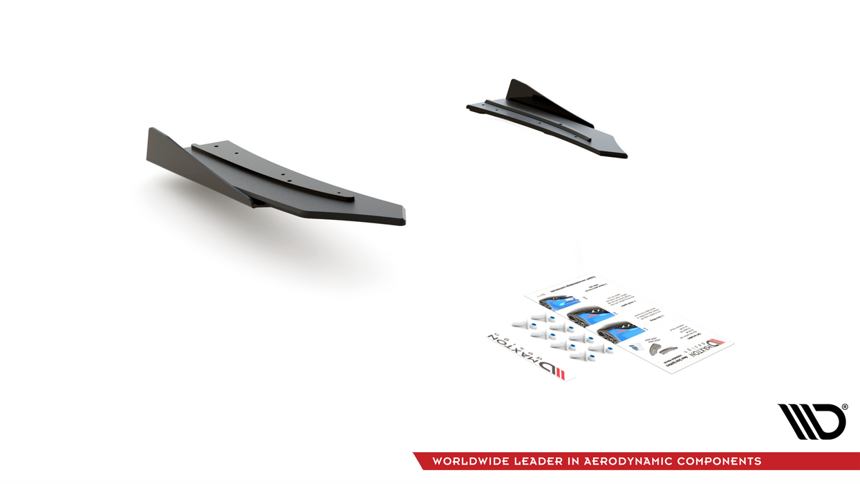 Maxton Design Street Pro Rear Side Splitters + Flaps Mercedes-AMG C43 Coupe C205