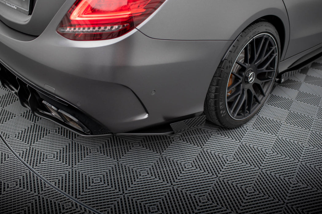 Maxton Design Street Pro Rear Side Splitters + Flaps Mercedes-AMG C63 Sedan / Estate W205 Facelift