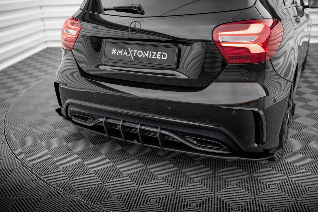 Maxton Design Street Pro Rear Side Splitters + Flaps Mercedes-Benz A AMG-Line W176 Facelift