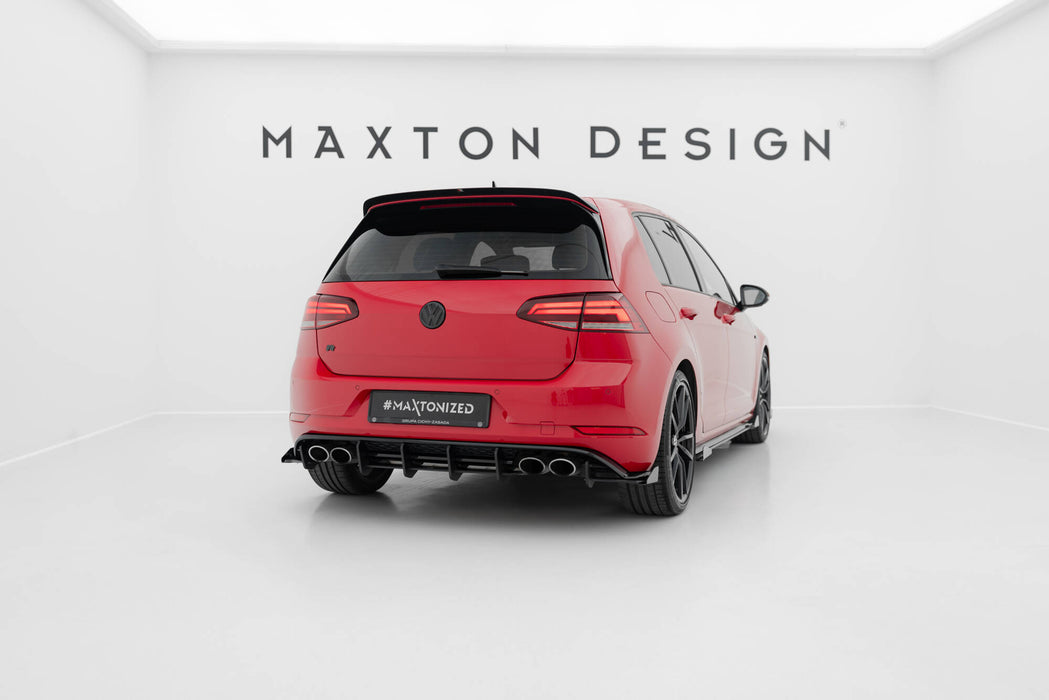Maxton Design Street Pro Rear Side Splitters + Flaps VW Golf 7 R Facelift