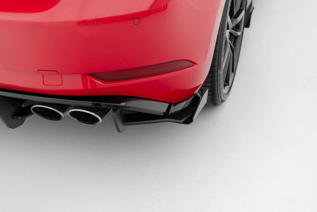 Maxton Design Street Pro Rear Side Splitters + Flaps VW Golf 7 R Facelift