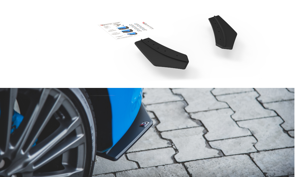 Maxton Design Street Pro Rear Side Splitters Ford Focus RS Mk3
