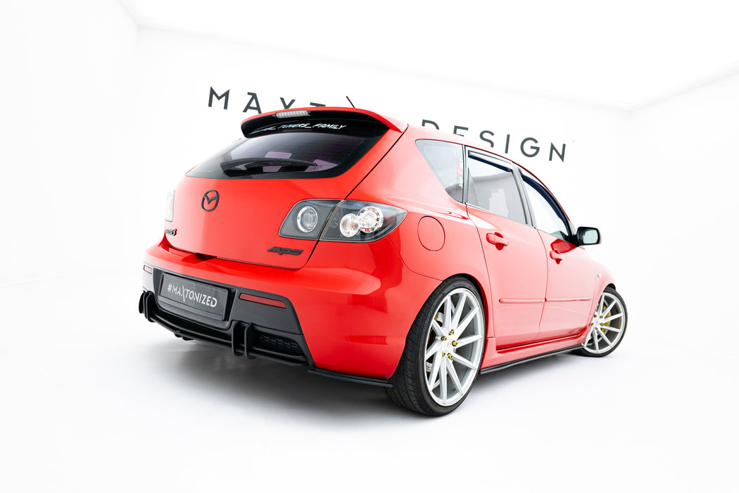 Maxton Design Street Pro Rear Side Splitters Mazda 3 MPS Mk1 EU Version