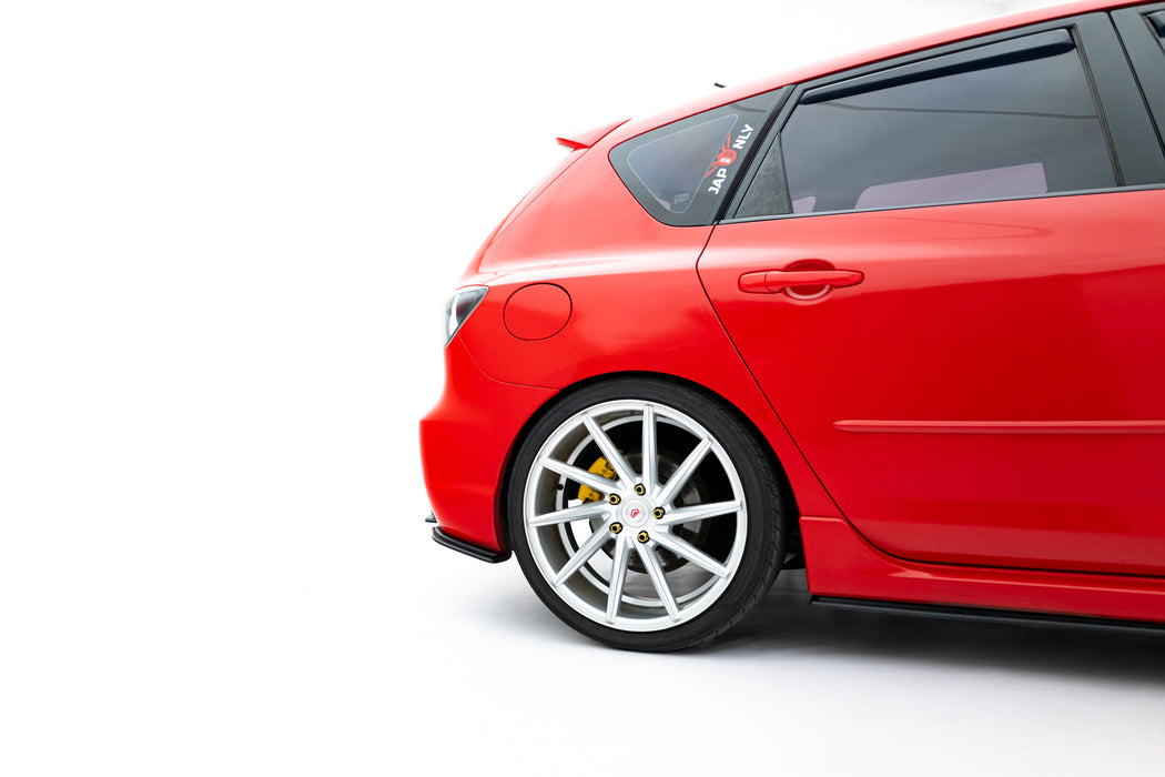 Maxton Design Street Pro Rear Side Splitters Mazda 3 MPS Mk1 EU Version