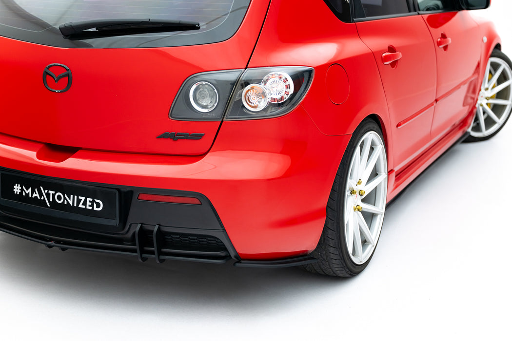 Maxton Design Street Pro Rear Side Splitters Mazda 3 MPS Mk1 EU Version