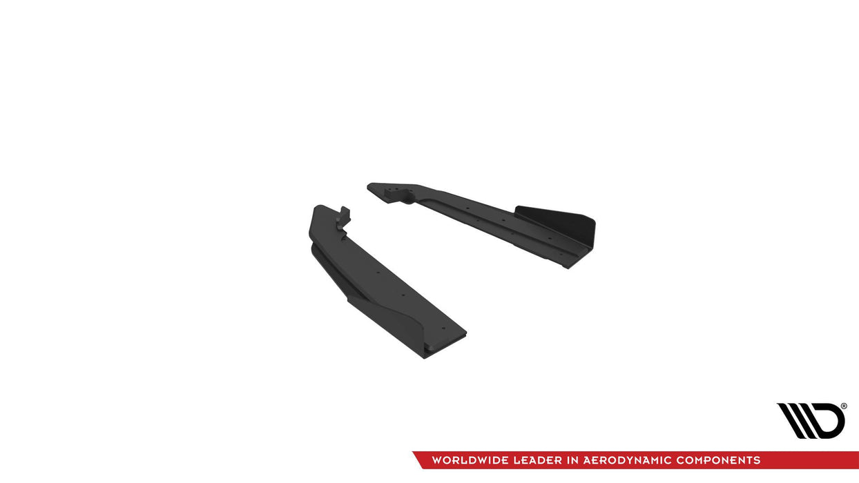 Maxton Design Street Pro Rear Side Splitters V.1 + Flaps Ford Mustang GT Mk6 Facelift
