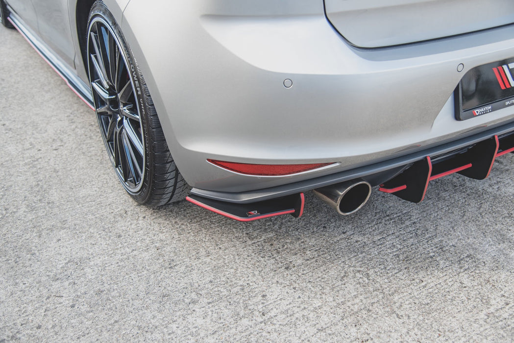 Maxton Design Street Pro Rear Side Splitters V.1 VW Golf 7 GTI