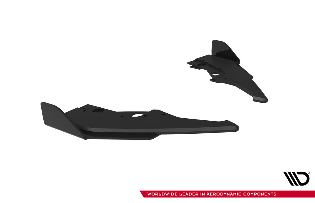 Maxton Design Street Pro Rear Side Splitters V.2 + Flaps BMW 1 M-Pack F70