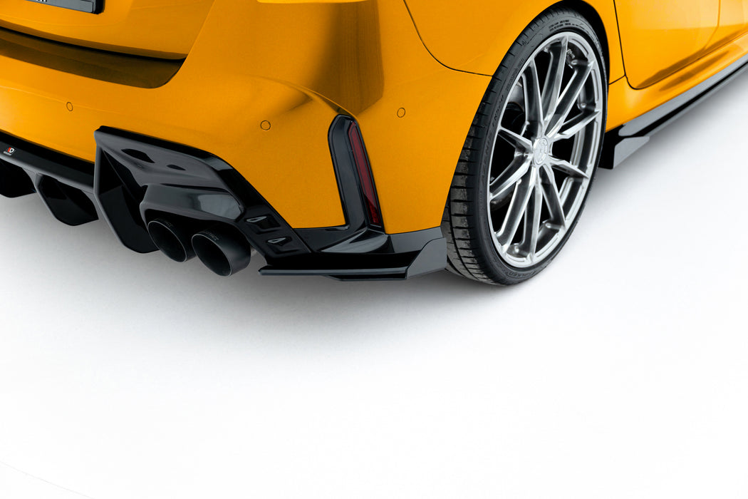 Maxton Design Street Pro Rear Side Splitters V.2 + Flaps BMW 1 M-Pack F70