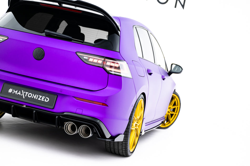 Maxton Design Street Pro Rear Side Splitters V.2 + Flaps V.2 Volkswagen Golf R Mk8 / Mk8 Facelift
