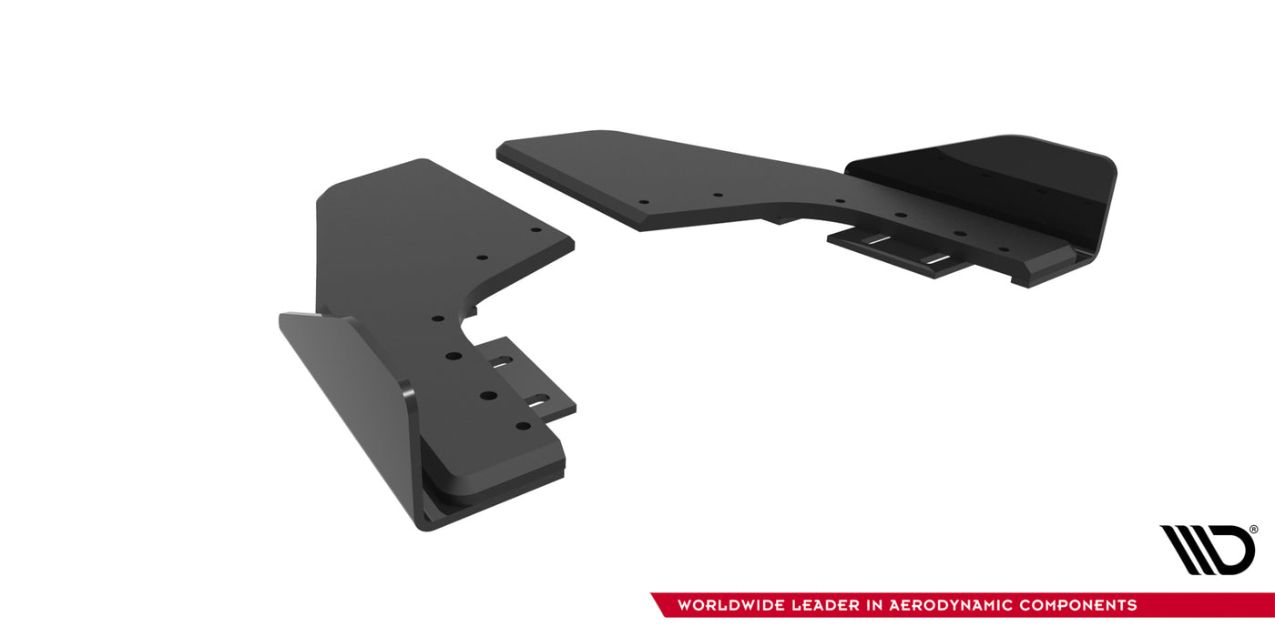 Maxton Design Street Pro Rear Side Splitters V.2 + Flaps V.2 Volkswagen Golf R Mk8 / Mk8 Facelift