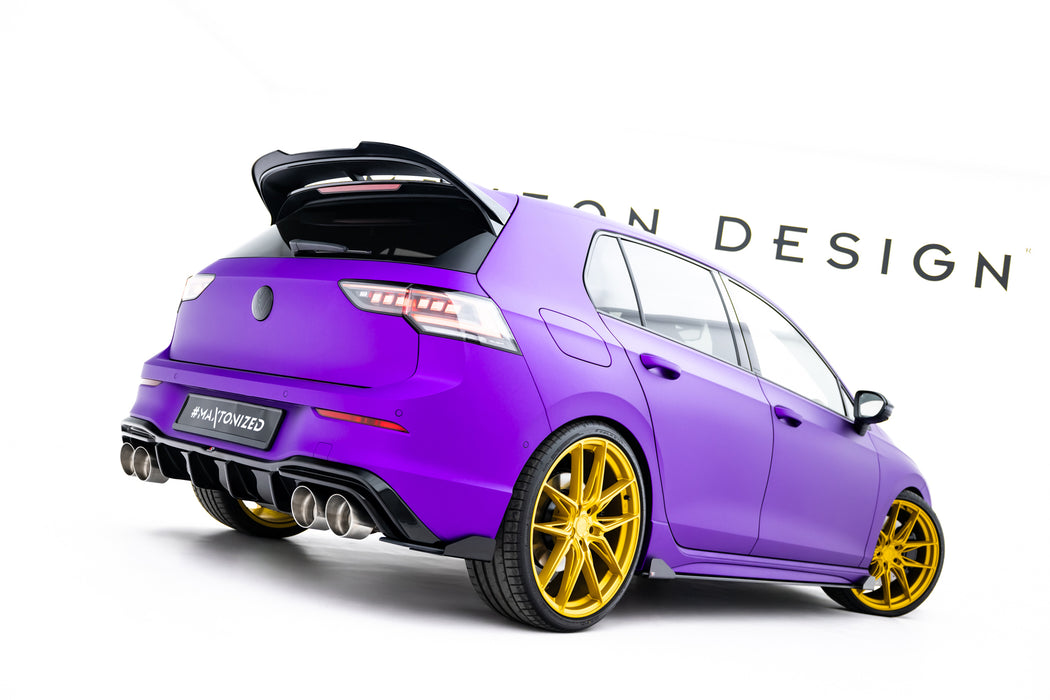 Maxton Design Street Pro Rear Side Splitters V.2 + Flaps V.2 Volkswagen Golf R Mk8 / Mk8 Facelift