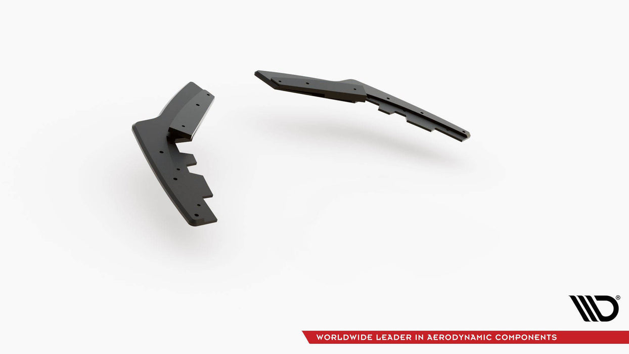 Maxton Design Street Pro Rear Side Splitters V.2 + Flaps for BMW 1 F20 M140i