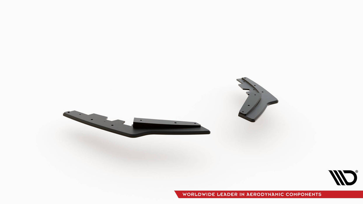 Maxton Design Street Pro Rear Side Splitters V.2 + Flaps for BMW 1 F20 M140i