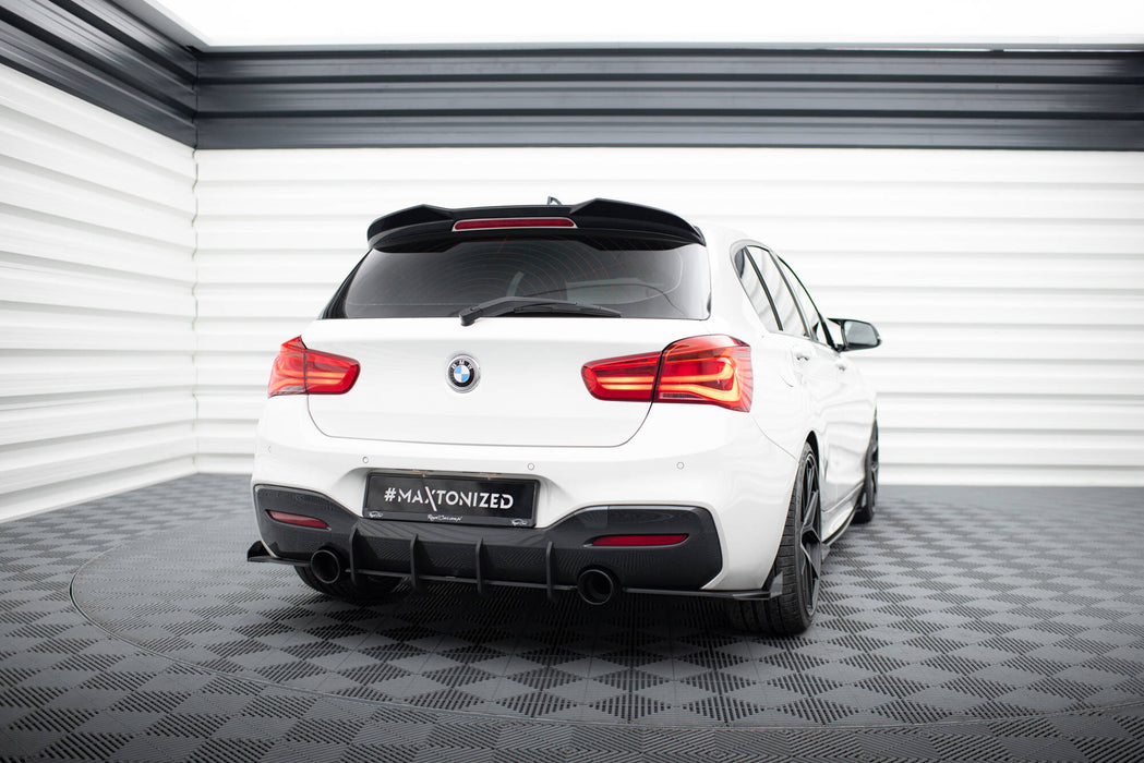 Maxton Design Street Pro Rear Side Splitters V.2 + Flaps for BMW 1 F20 M140i