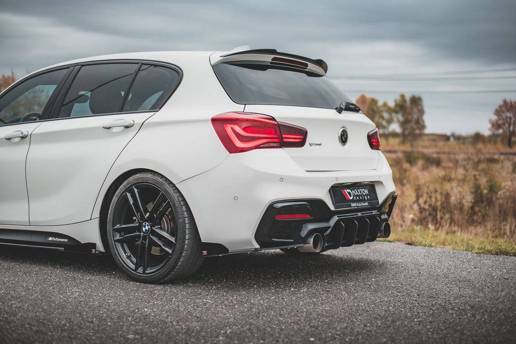 Maxton Design Street Pro Rear Side Splitters V.3 + Flaps for BMW 1 F20 M140i