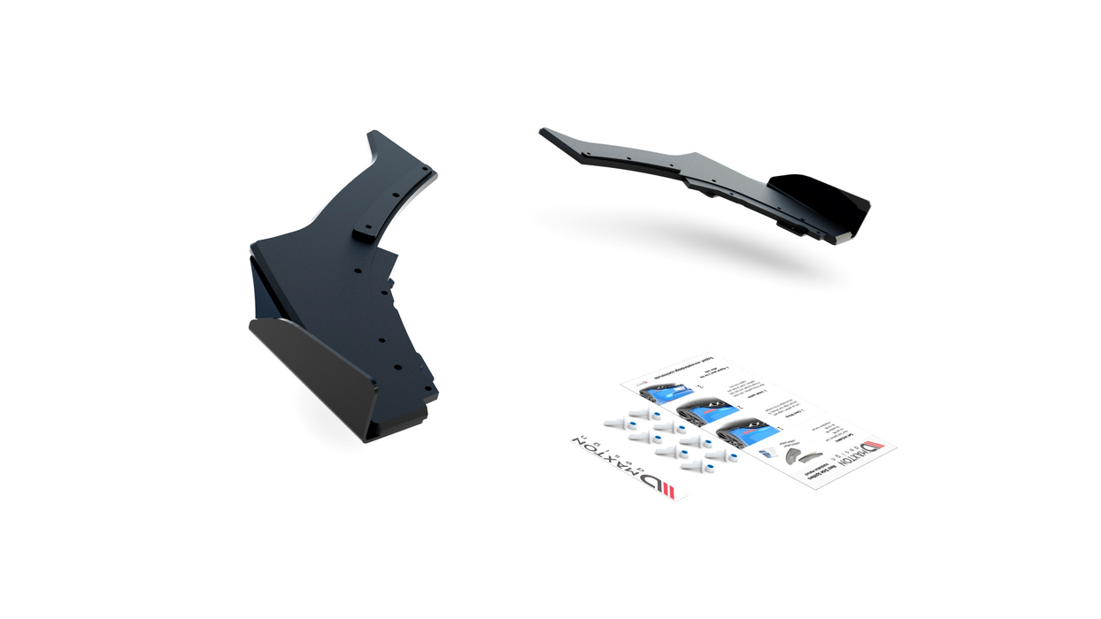 Maxton Design Street Pro Rear Side Splitters V.3 + Flaps for BMW 1 F20 M140i