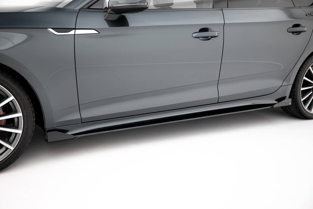 Maxton Design Street Pro Side Skirts Diffusers + Flaps Audi A5 Sportback F5 Facelift