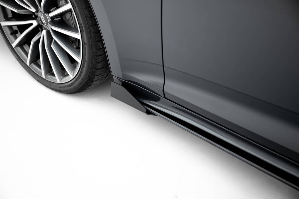Maxton Design Street Pro Side Skirts Diffusers + Flaps Audi A5 Sportback F5 Facelift