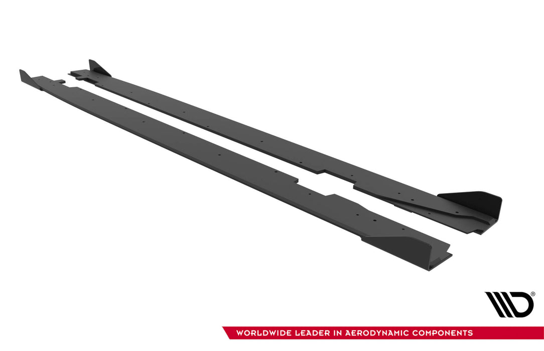 Maxton Design Street Pro Side Skirts Diffusers + Flaps Audi A5 Sportback F5 Facelift