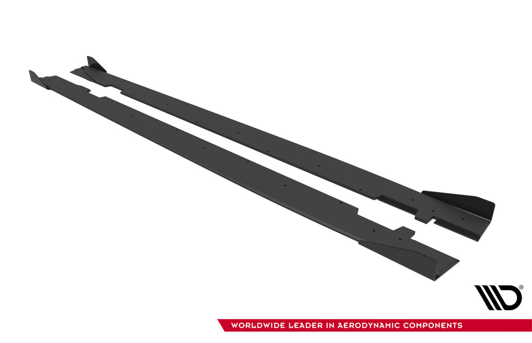 Maxton Design Street Pro Side Skirts Diffusers + Flaps Audi A5 Sportback F5 Facelift