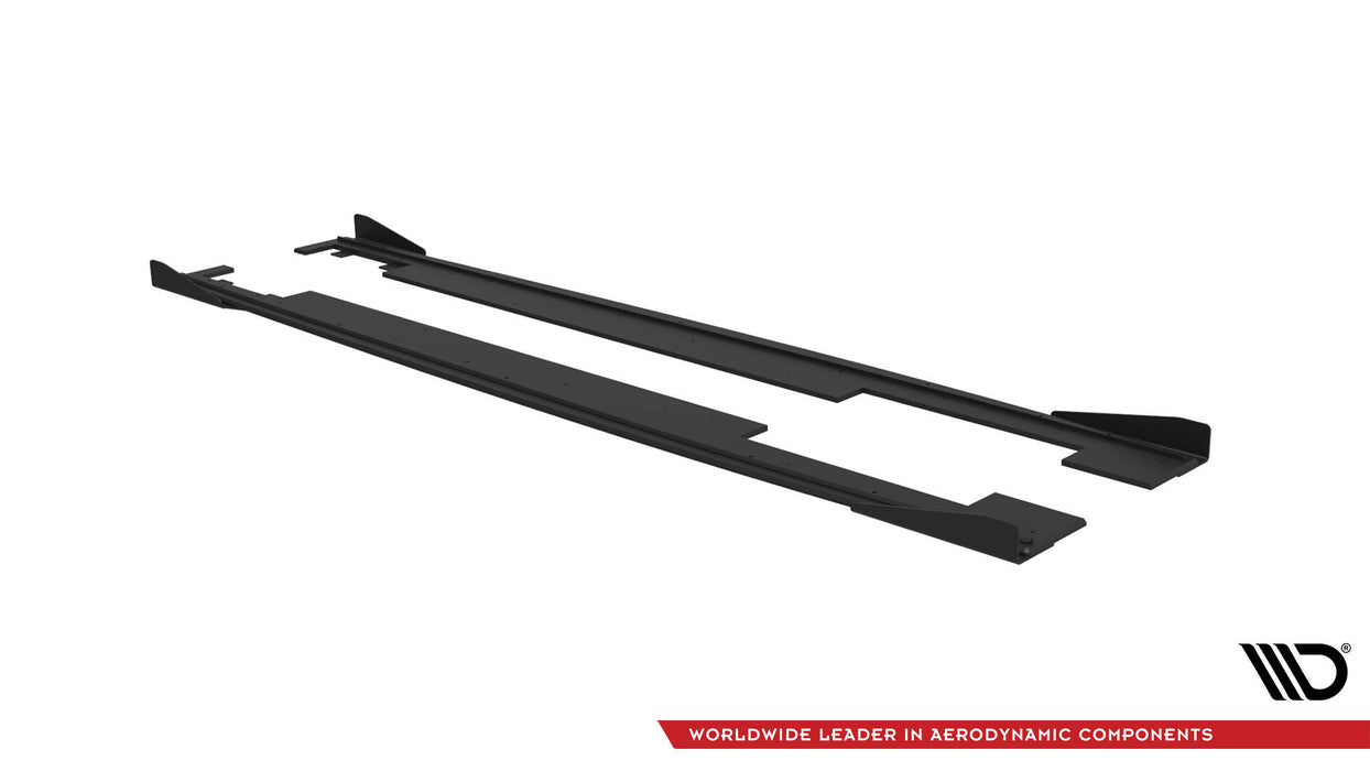Maxton Design Street Pro Side Skirts Diffusers + Flaps Audi A7 RS7 Look C7