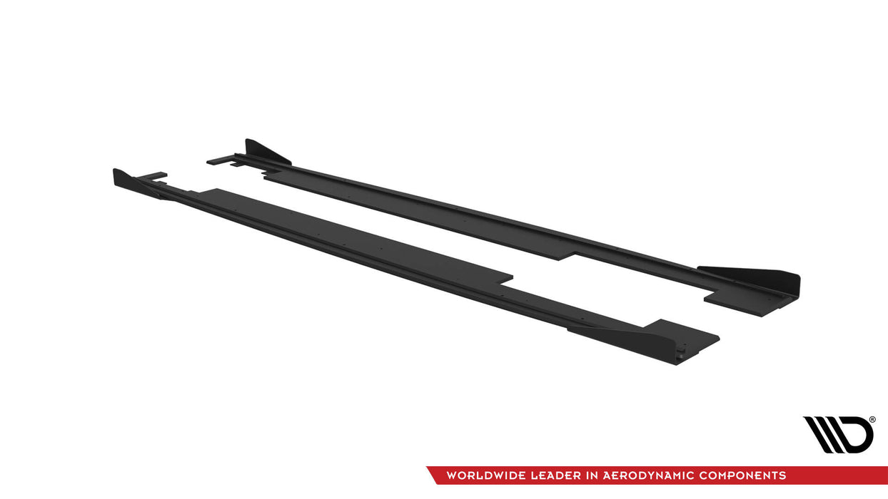 Maxton Design Street Pro Side Skirts Diffusers + Flaps Audi A7 RS7 Look C7