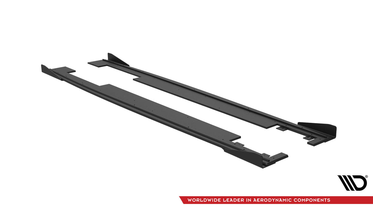 Maxton Design Street Pro Side Skirts Diffusers + Flaps Audi A7 RS7 Look C7