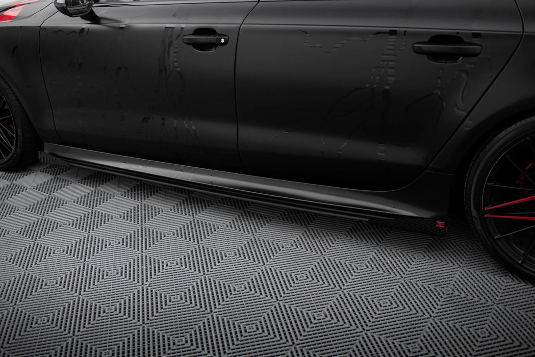 Maxton Design Street Pro Side Skirts Diffusers + Flaps Audi A7 RS7 Look C7