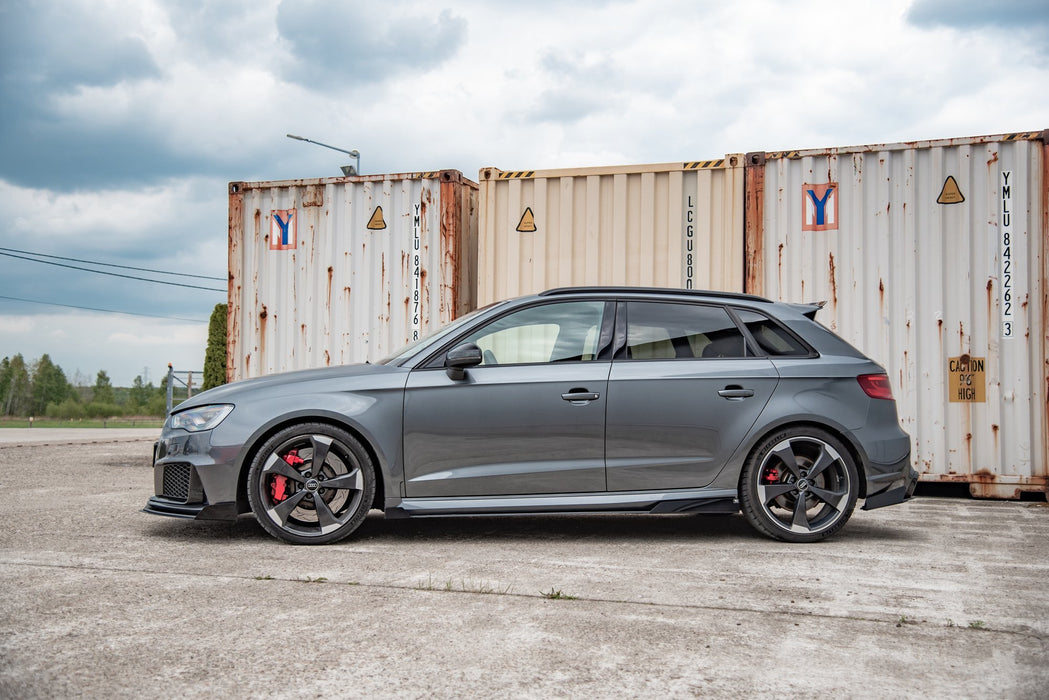 Maxton Design Street Pro Side Skirts Diffusers + Flaps Audi RS3 8V Sportback