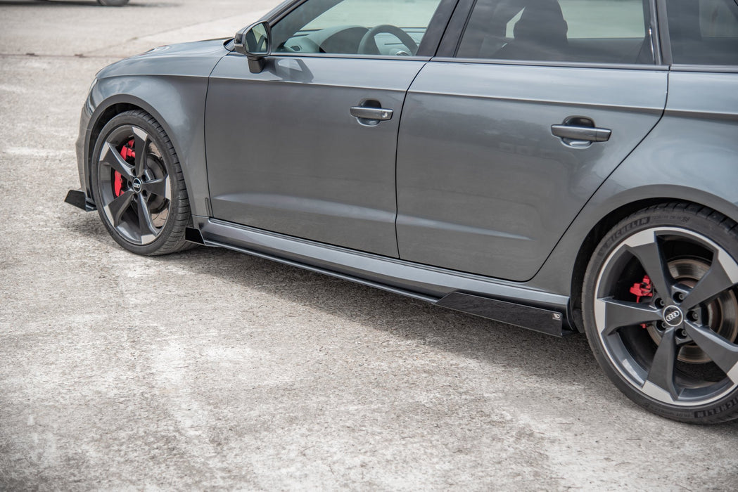Maxton Design Street Pro Side Skirts Diffusers + Flaps Audi RS3 8V Sportback