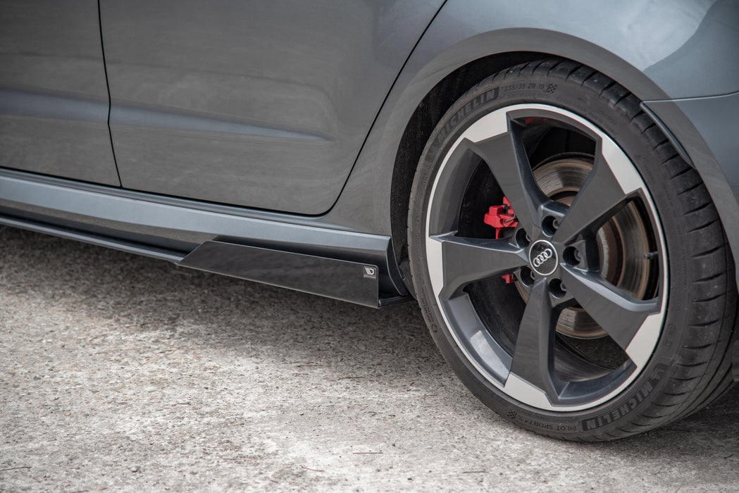 Maxton Design Street Pro Side Skirts Diffusers + Flaps Audi RS3 8V Sportback
