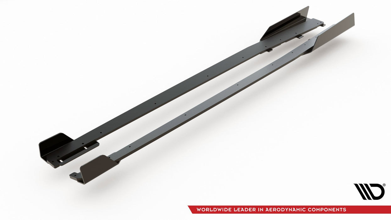 Maxton Design Street Pro Side Skirts Diffusers + Flaps Audi RS3 8V Sportback