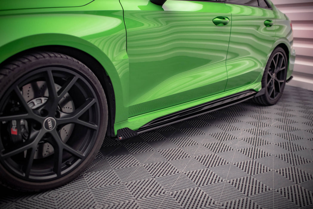 Maxton Design Street Pro Side Skirts Diffusers + Flaps Audi RS3 Sedan 8Y