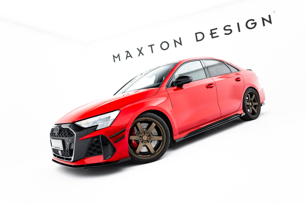 Maxton Design Street Pro Side Skirts Diffusers + Flaps Audi RS3 Sedan 8Y Facelift