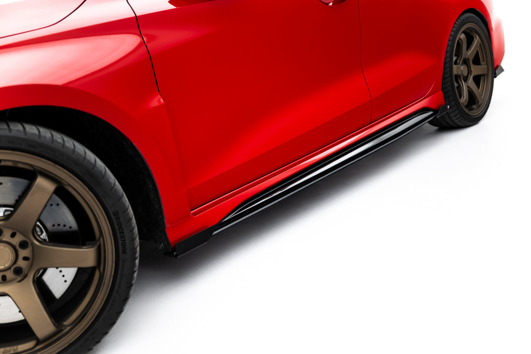 Maxton Design Street Pro Side Skirts Diffusers + Flaps Audi RS3 Sedan 8Y Facelift