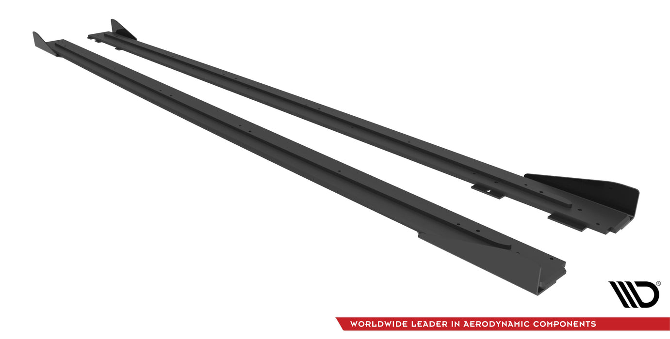 Maxton Design Street Pro Side Skirts Diffusers + Flaps Audi RS6 Avant C6