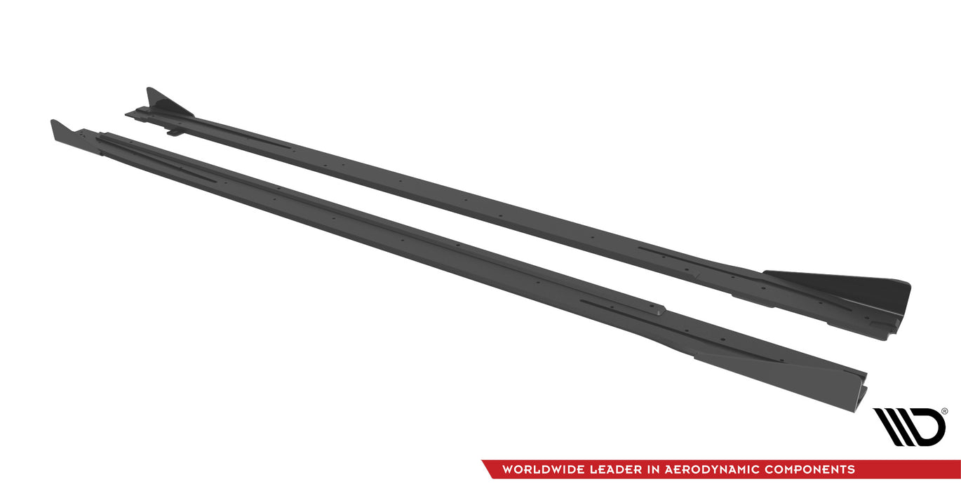 Maxton Design Street Pro Side Skirts Diffusers + Flaps Audi S3 / A3 S-Line 8Y / 8Y Facelift