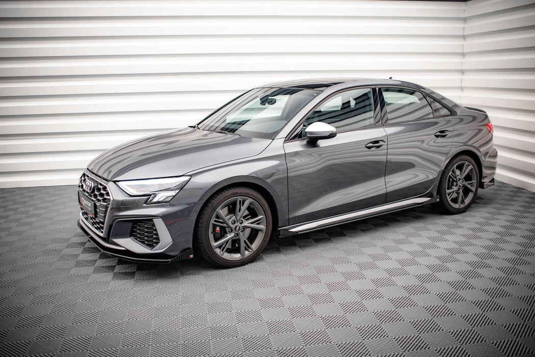 Maxton Design Street Pro Side Skirts Diffusers + Flaps Audi S3 / A3 S-Line 8Y / 8Y Facelift