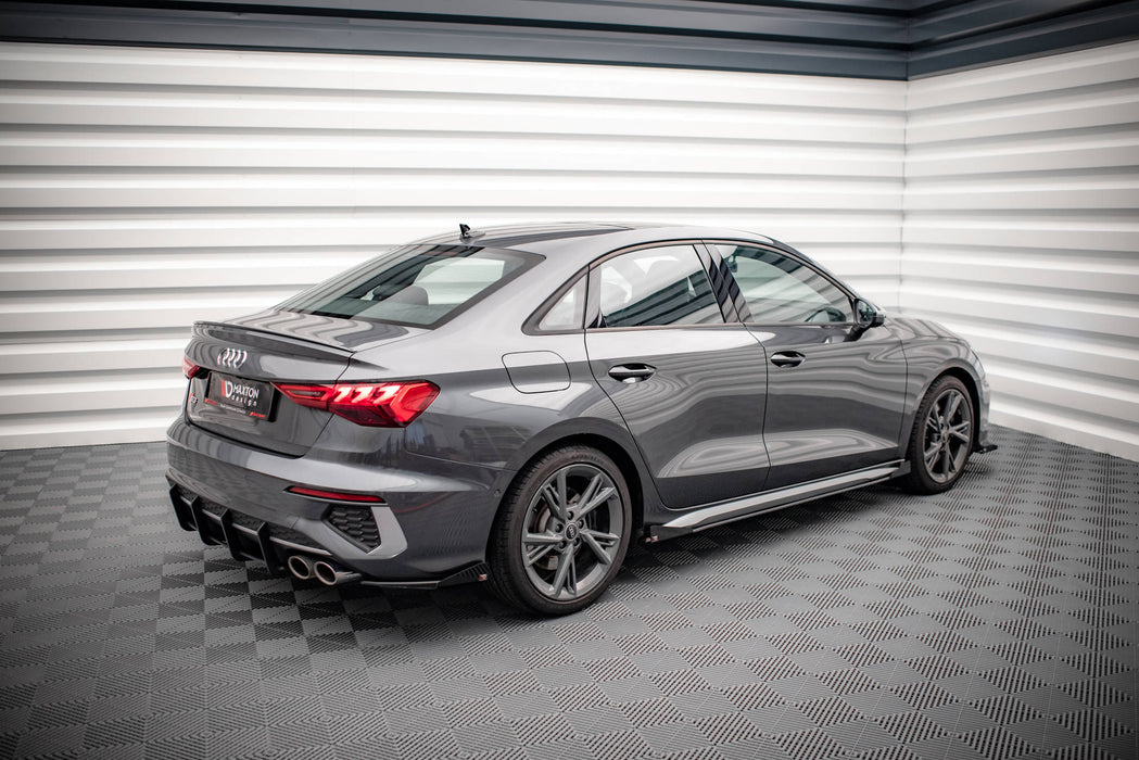 Maxton Design Street Pro Side Skirts Diffusers + Flaps Audi S3 / A3 S-Line 8Y / 8Y Facelift