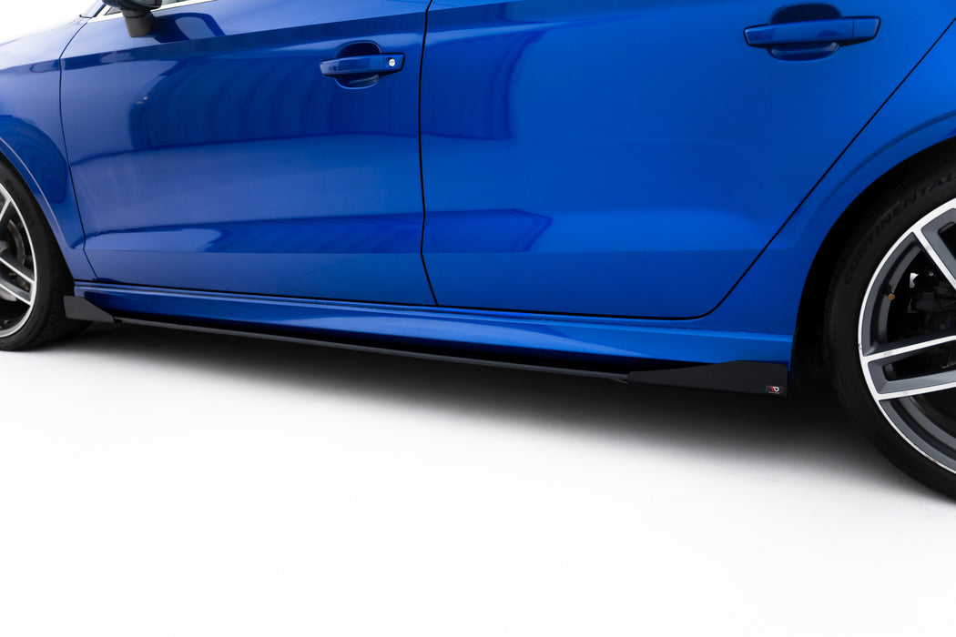Maxton Design Street Pro Side Skirts Diffusers + Flaps Audi S3 / A3 S-Line Sedan 8V