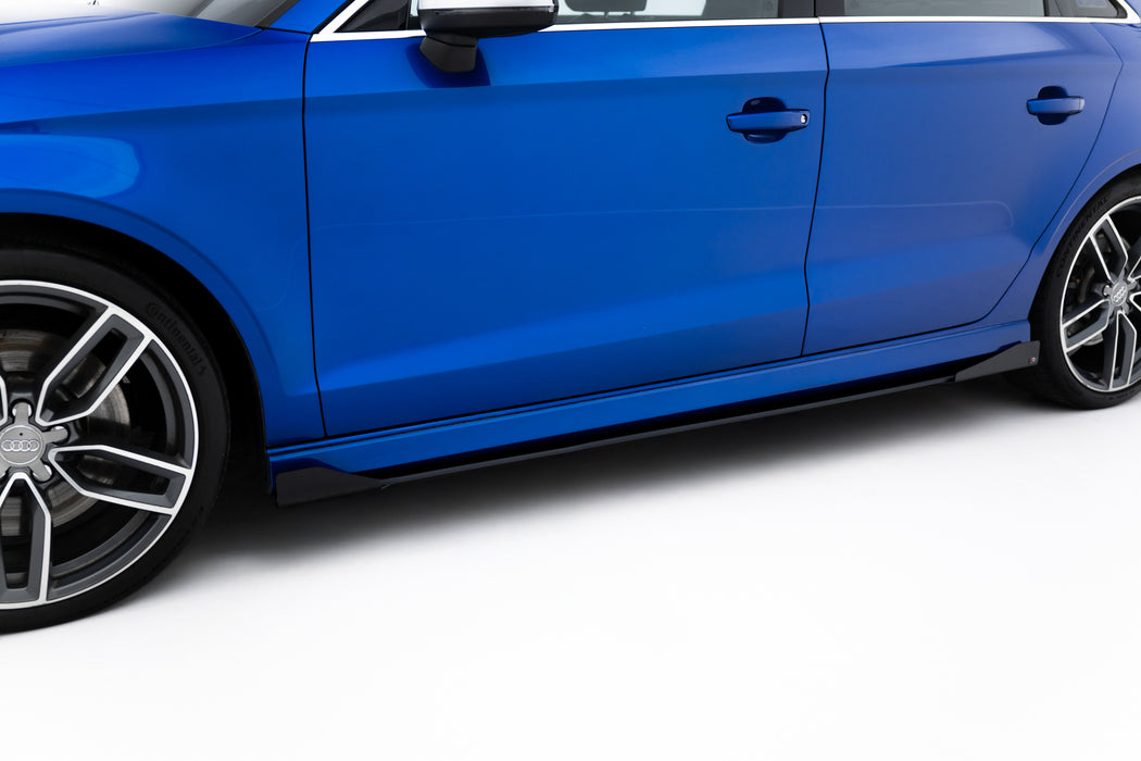 Maxton Design Street Pro Side Skirts Diffusers + Flaps Audi S3 / A3 S-Line Sedan 8V