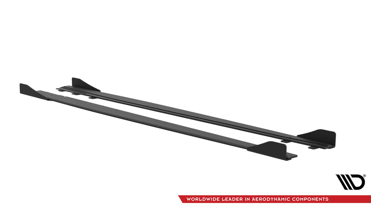 Maxton Design Street Pro Side Skirts Diffusers + Flaps Audi S3 / A3 S-Line Sedan 8V