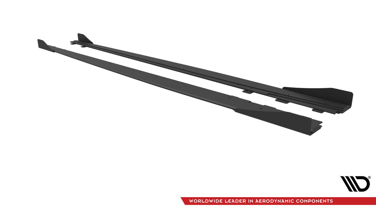 Maxton Design Street Pro Side Skirts Diffusers + Flaps Audi S3 / A3 S-Line Sedan 8V