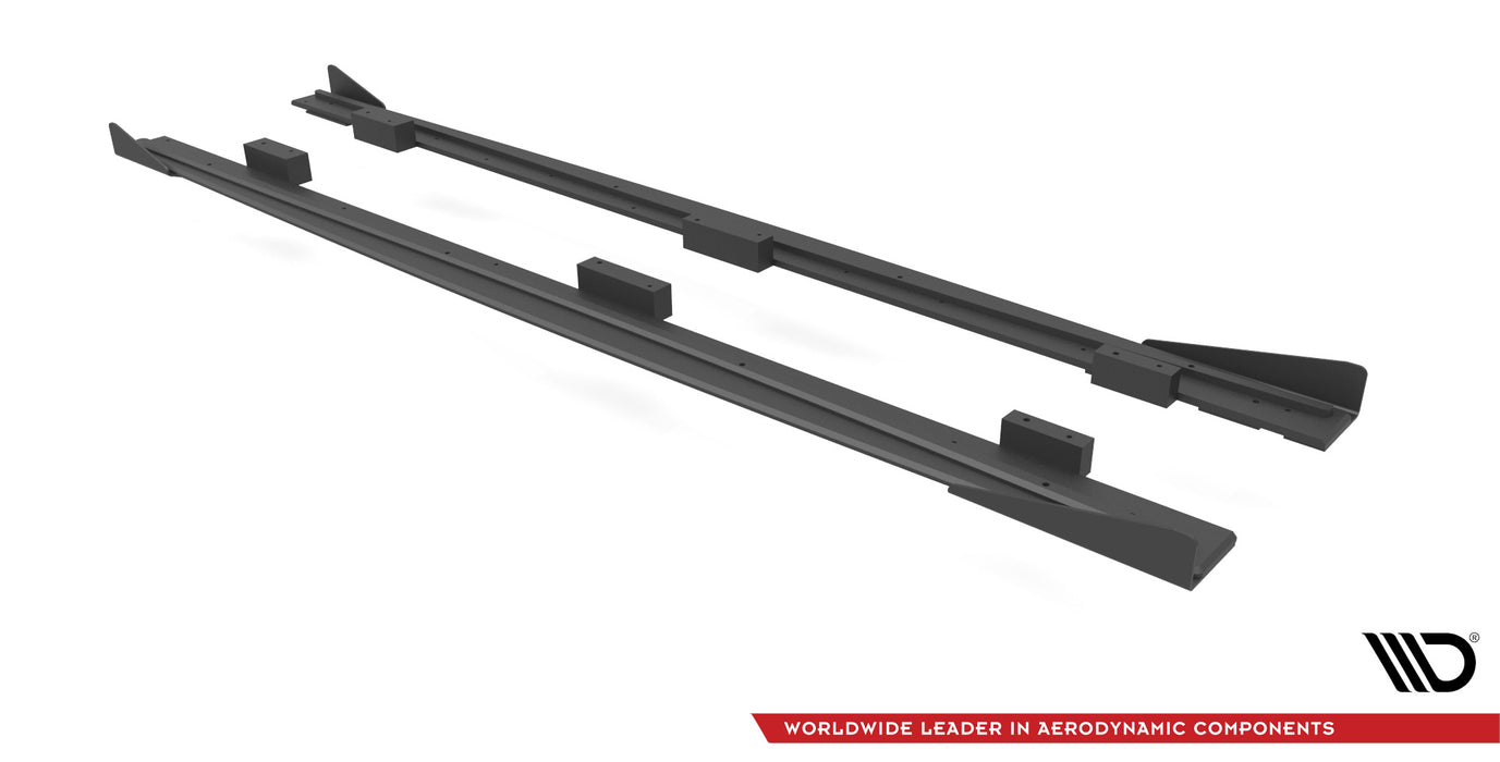 Maxton Design Street Pro Side Skirts Diffusers + Flaps Audi S3 / A3 S-Line Sportback 8V Facelift