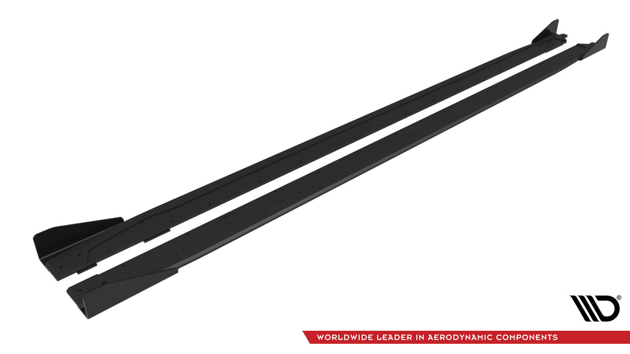 Maxton Design Street Pro Side Skirts Diffusers + Flaps Audi S3 Sportback / A3 S-line Sportback 8Y Facelift