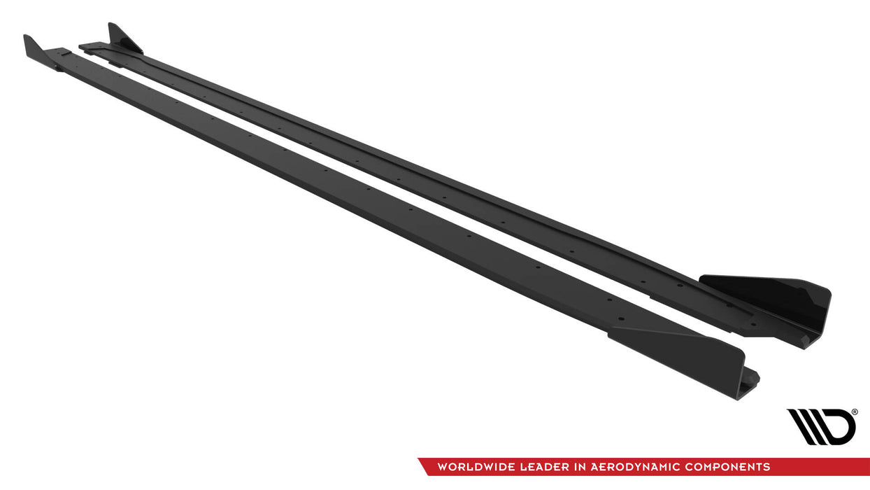 Maxton Design Street Pro Side Skirts Diffusers + Flaps Audi S3 Sportback / A3 S-line Sportback 8Y Facelift
