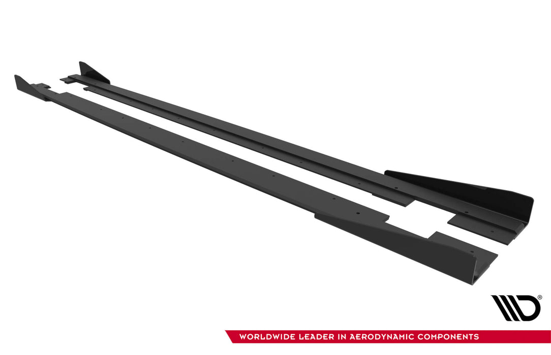 Maxton Design Street Pro Side Skirts Diffusers + Flaps Audi TT S / TT S-Line 8J